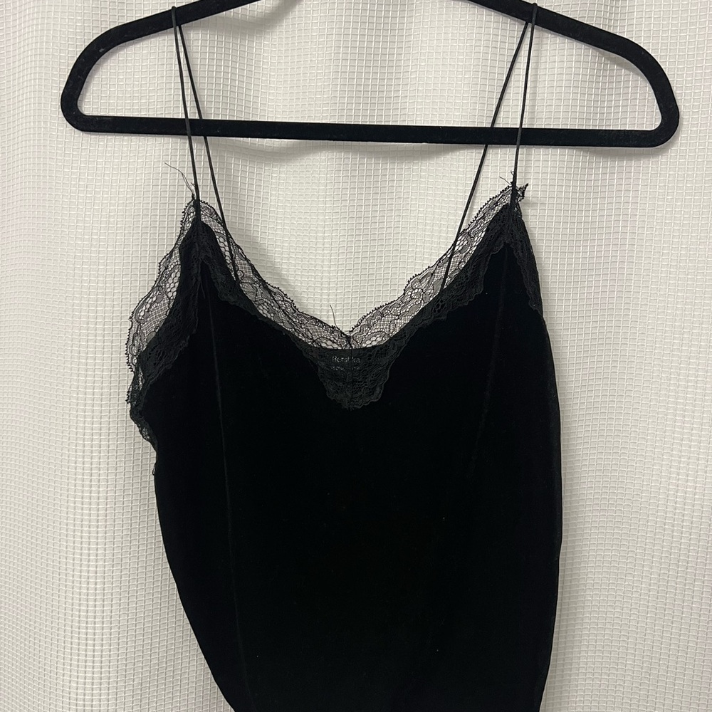 Bershka Black Lace Trim Cami